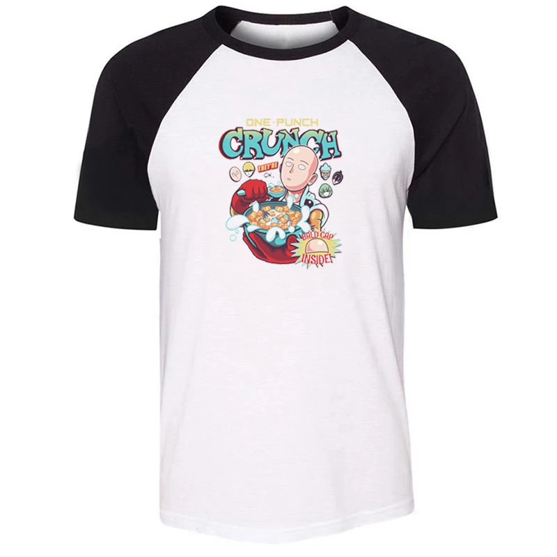 

ONE PUNCH-MAN Crunch Saitama The Big Bang Theory Mens Guys Printing T Shirt Graphic Tee Short Sleeve Cotton Tshirts