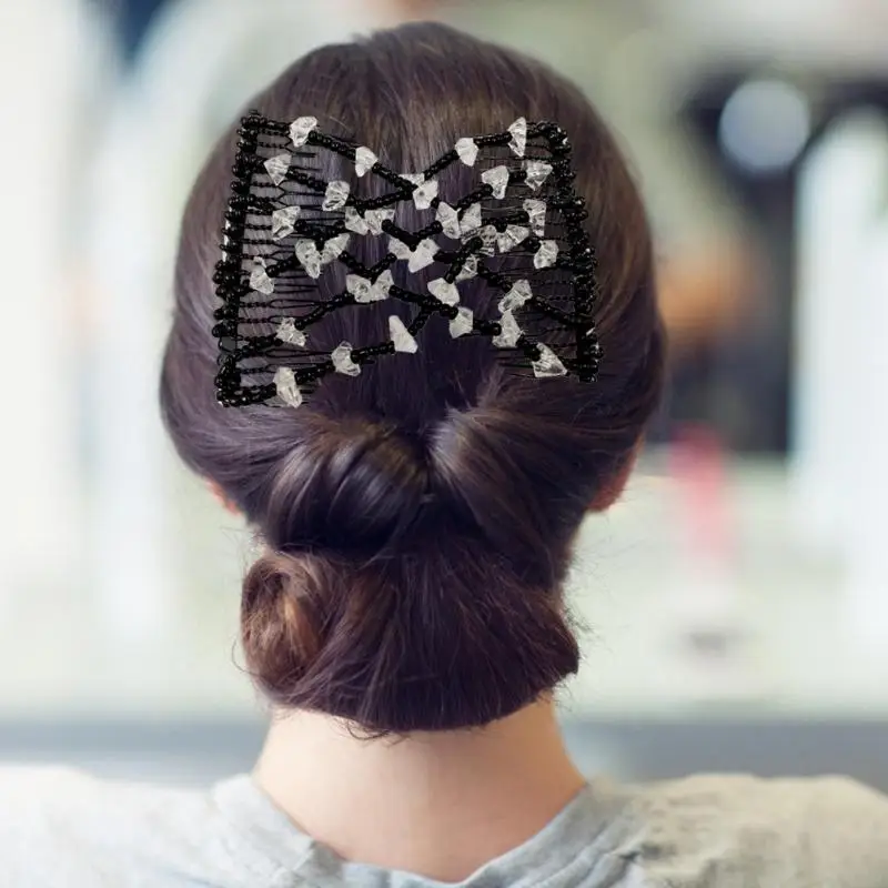 Волшебная расческа для волос с жемчужиной и бусинами эластичная повязка