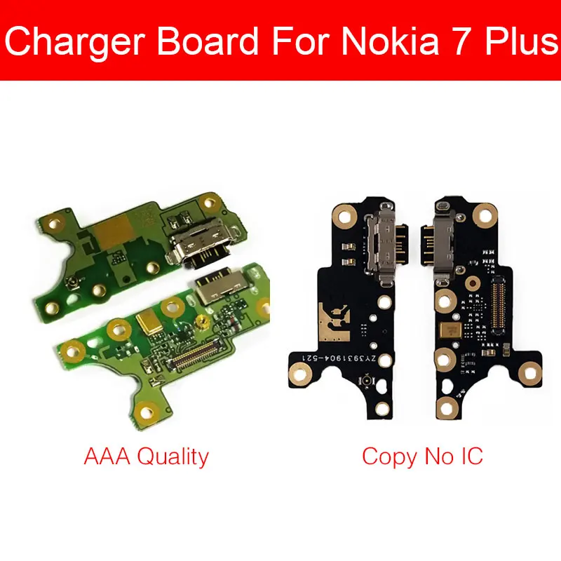 Плата зарядного устройства для микрофона и Usb для Nokia 7 plus TA-1049 1055 1062 разъем для зарядки через USB порт плата для ремонта гибкого кабеля