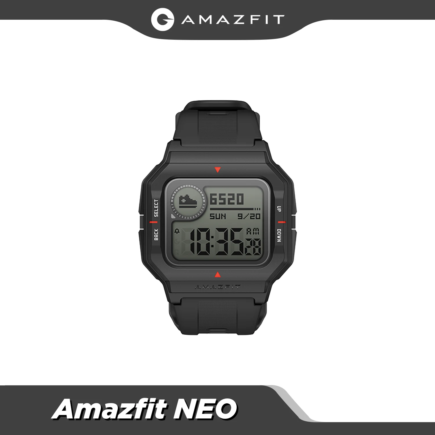Global Version Amazfit Neo Smartwatch 28 Days Battery Life Retro Design 5ATM 3 Sports Modes Heart Rate Track Sleep Monitor