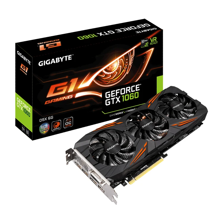 

Новое поступление NVIDIA GIGABYTE GTX1060 G1 Gaming GDDR5X 6G с тремя вентиляторами