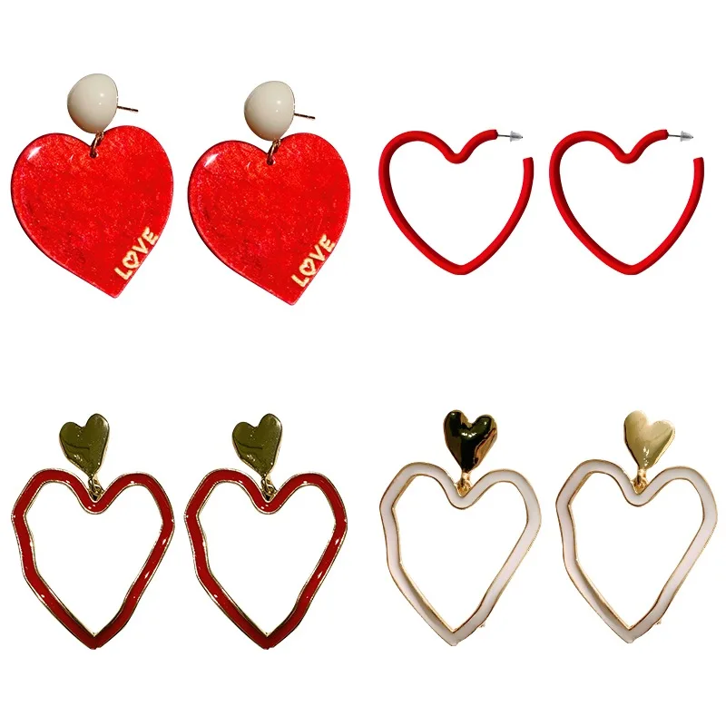 Neatear 2019 модные новые красные серьги с надписью Love вечерние взрывные деньги Instagram