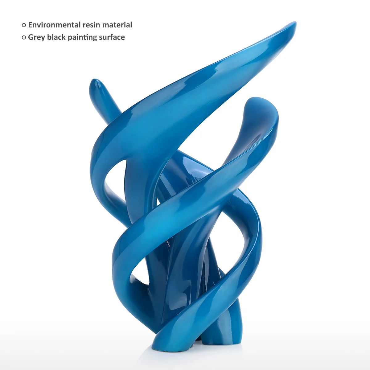 

New Modern Art Sculpture The Life of Dancing Elegant Resin Abstract Crafts Curly Lines Metal Painting Surface Resin Sculpture