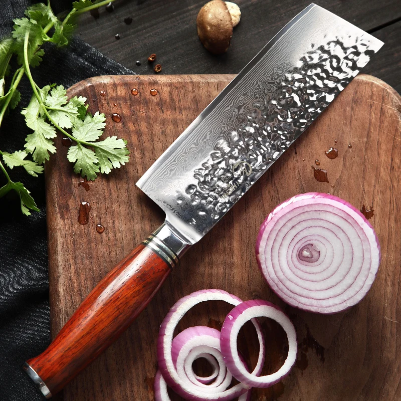 Yarenh ножи для кухни 6"- нож дамаск из японский vg10 дамасская сталь- кованный нож высокого качества- японские ножи острый