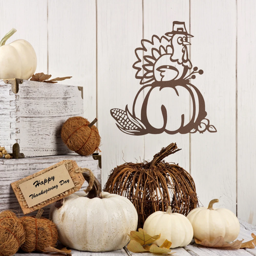 

Новая наклейка на стену в форме индейки на День Благодарения, праздничные украшения для дома, кухни SCI88
