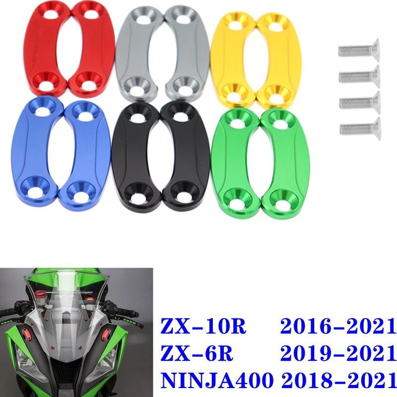 

Suitable for Kawasaki ZX 10R ZX10R ZX-6R Ninja 400 Motorcycle Rearview Mirror Hole Cover Windshield Driven Rearview Mirror Cover