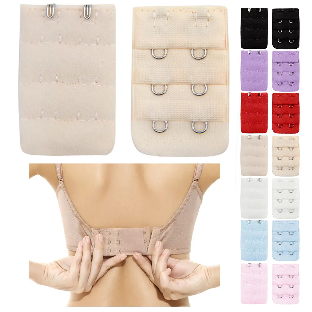 

2x3 Hook Bra Extender For Women's Elastic Bra Extension Strap Hook Clip Expander Adjustable Belt Buckle Intimate Extension Strap