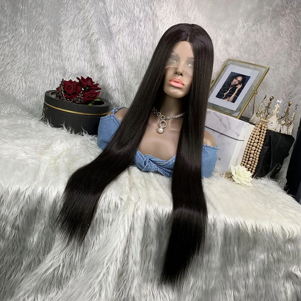 30 Inches Long Straight Hair Lace Frontal Synthetic Wig Bliss African Synthetic Hair Wig Lace Front Wig For Women