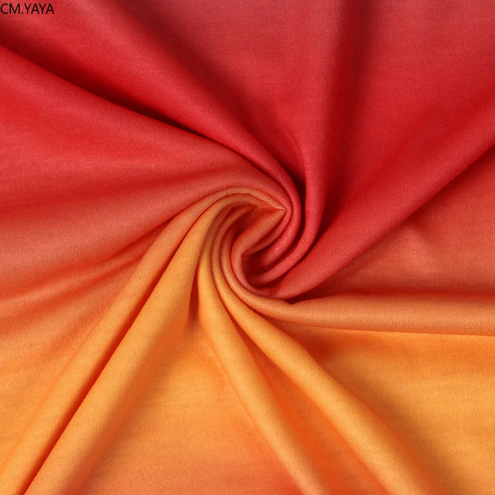 Женский спортивный костюм CM.YAYA комплект из двух предметов Топ с длинным рукавом и