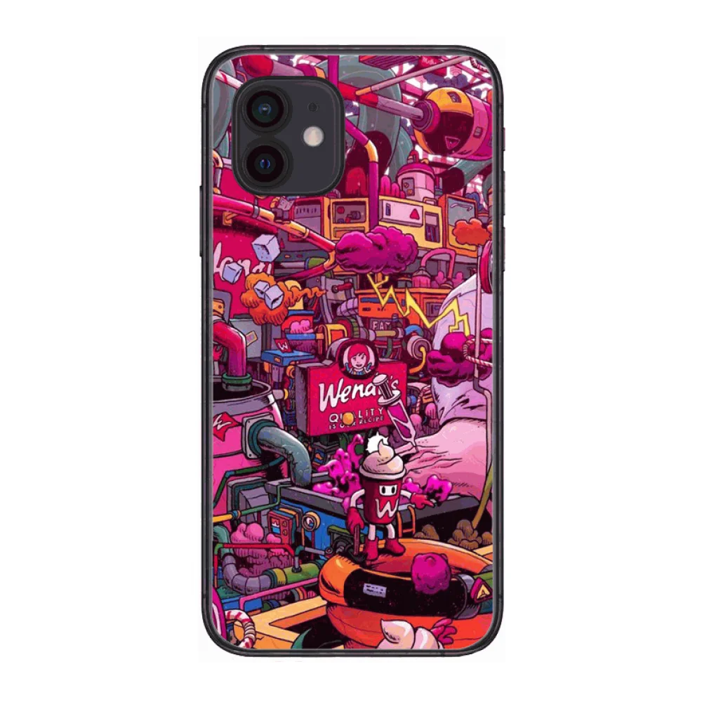 

Graffiti Street Style Phone Case cover For iphone 12 pro max 11 8 7 6 s XR PLUS X XS SE 2020 mini black cell shell