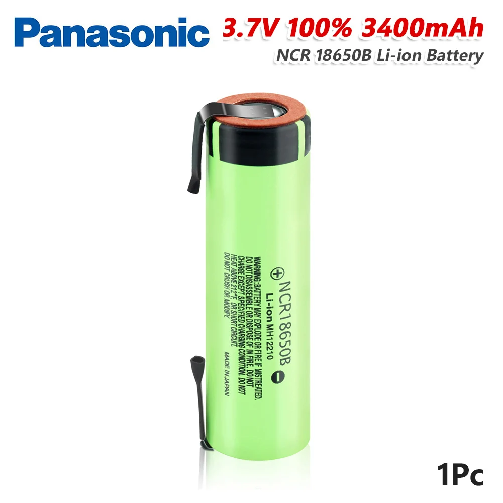 Panasonic 3 7 V 18650 аккумулятор фонарик батареи высокого стока 20A 3400mAh NCR18650B