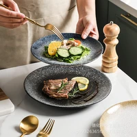 japanese style dining plate restaurant tableware commercial steak plate creative flat plate home dishes special snacks