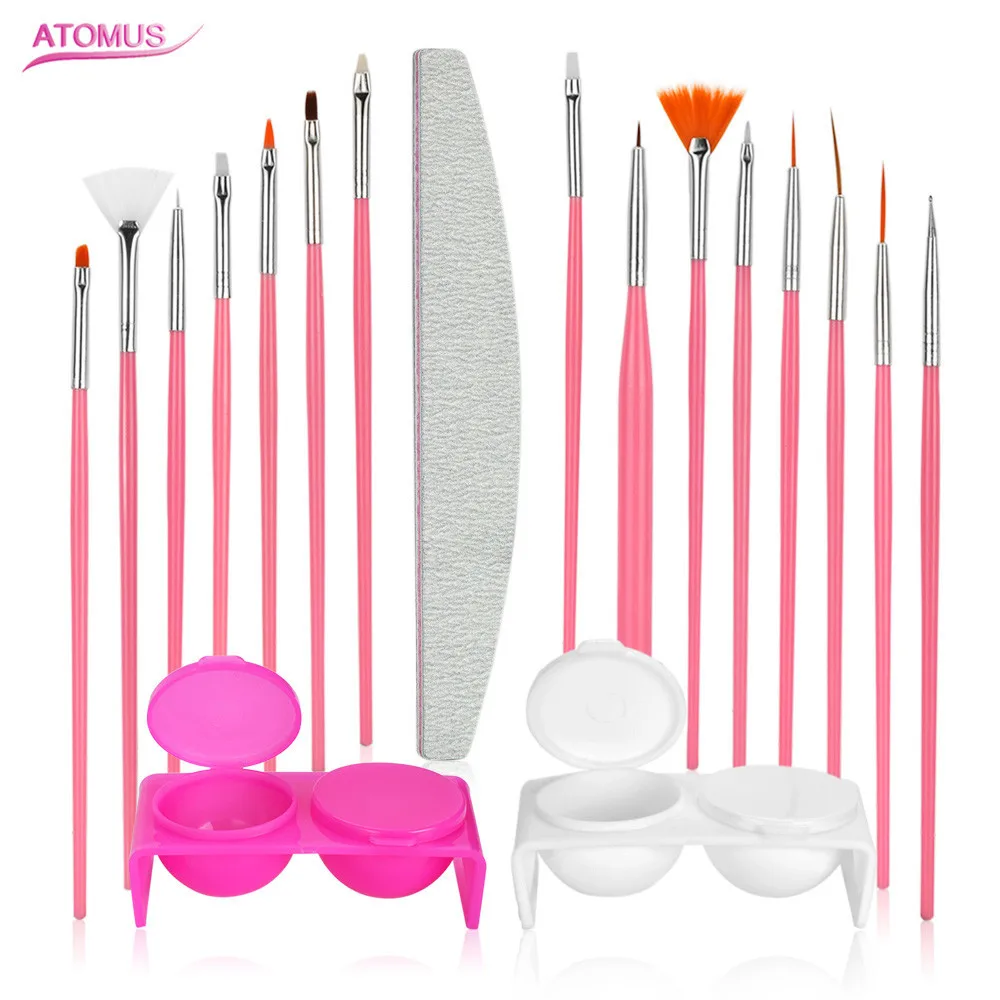 Nail Brush For Manicure Gel Brush For Nailart Accessories 18Pcs/Set Ombre For Gradient For Gel Nails Polish Painting Drawing