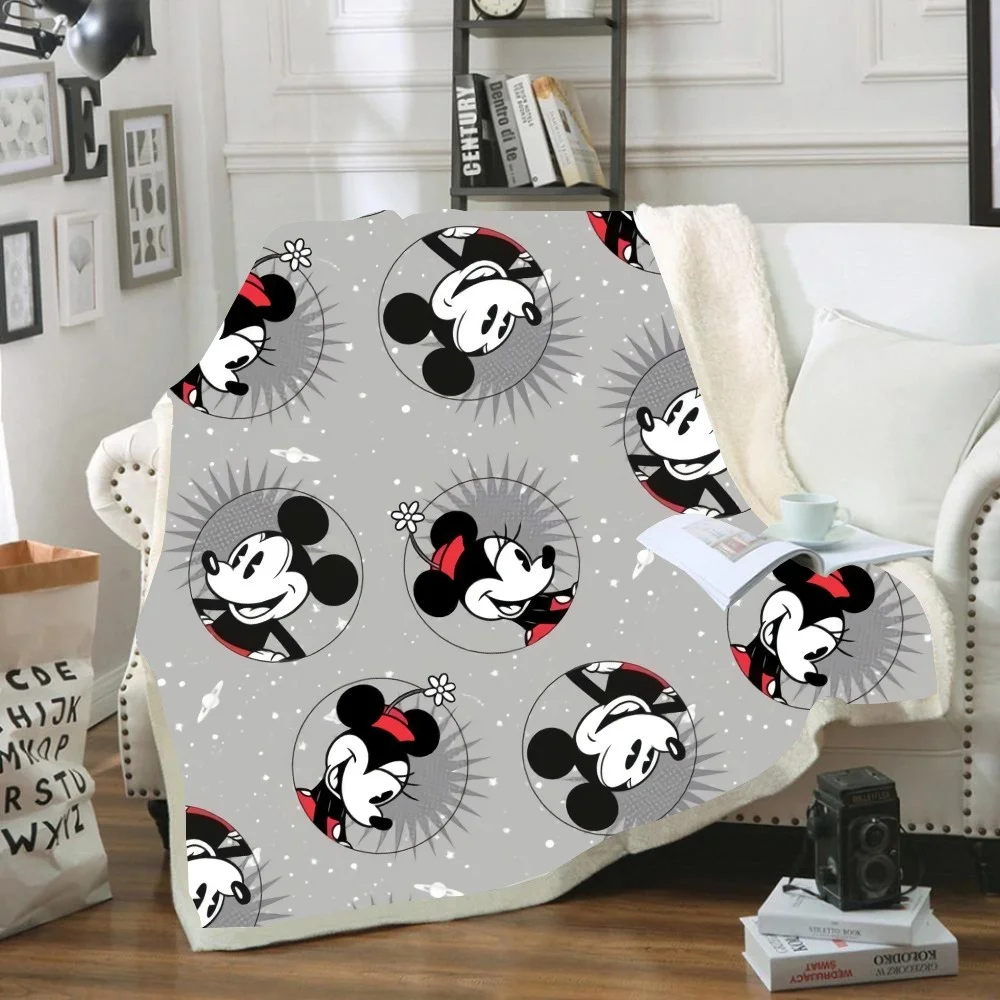 

Disney Mickey Minnie Mouse Blanket Cartoon Flannel Or Sherpa Blankets Throws On Bed/Crib/Couch 150x200CM Baby Girls Boys Gift