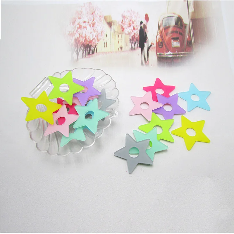 

20Pcs/lot Kawaii Resin Cabochon Flatback Acrylic Planar Hollow Star Shape Hair Clips Accessories DIY Scrapbooking Crafts 35mm