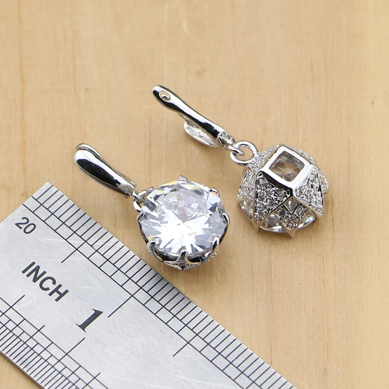 Женский ювелирный комплект из колье и серёг серебра 925 пробы | Ювелирные наборы