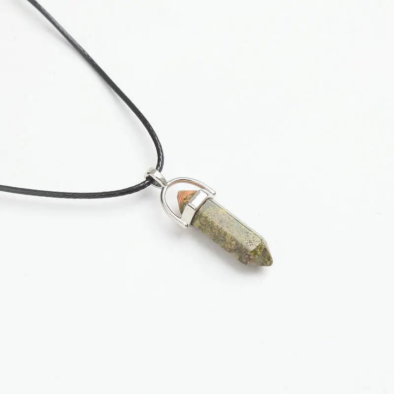 Meajoe Трендовое ожерелье с подвеской из натурального кристалла кулон пули