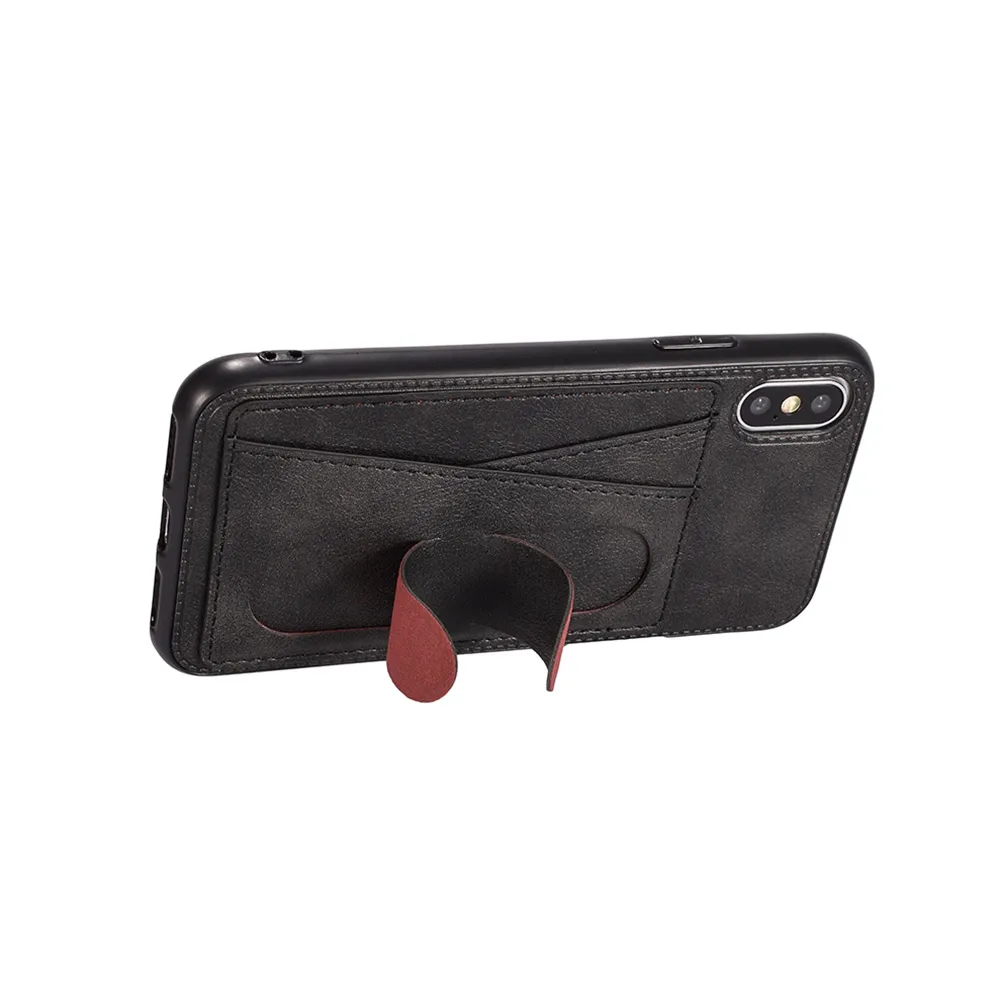 KISSCASE Card Slot Case For iPhone Xr Xs Max 6 6s Cover Leather 7 8 Plus X Pouch Coque Capinhas |