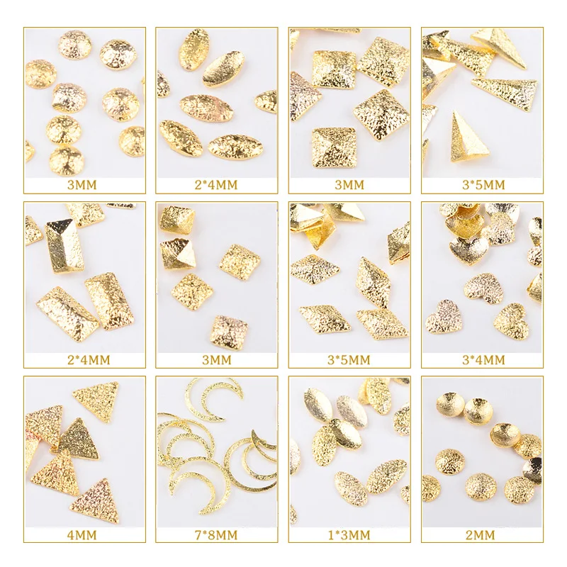 

Metal Having a Rough Surface Rivet Ornament Nail Studs 3D Nail Art Decoration Circle Mini Circle Manicure Nail Art for DIY