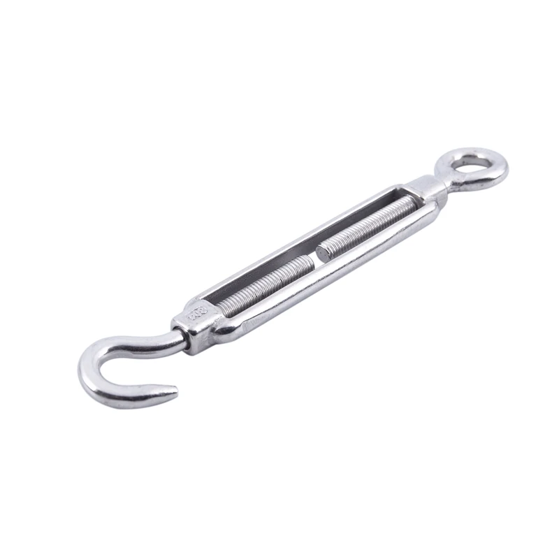 M6 6mm Threaded Stainless Steel Hook Eye Type Die Cast Turnbuckle 5.7 inch | Обустройство дома