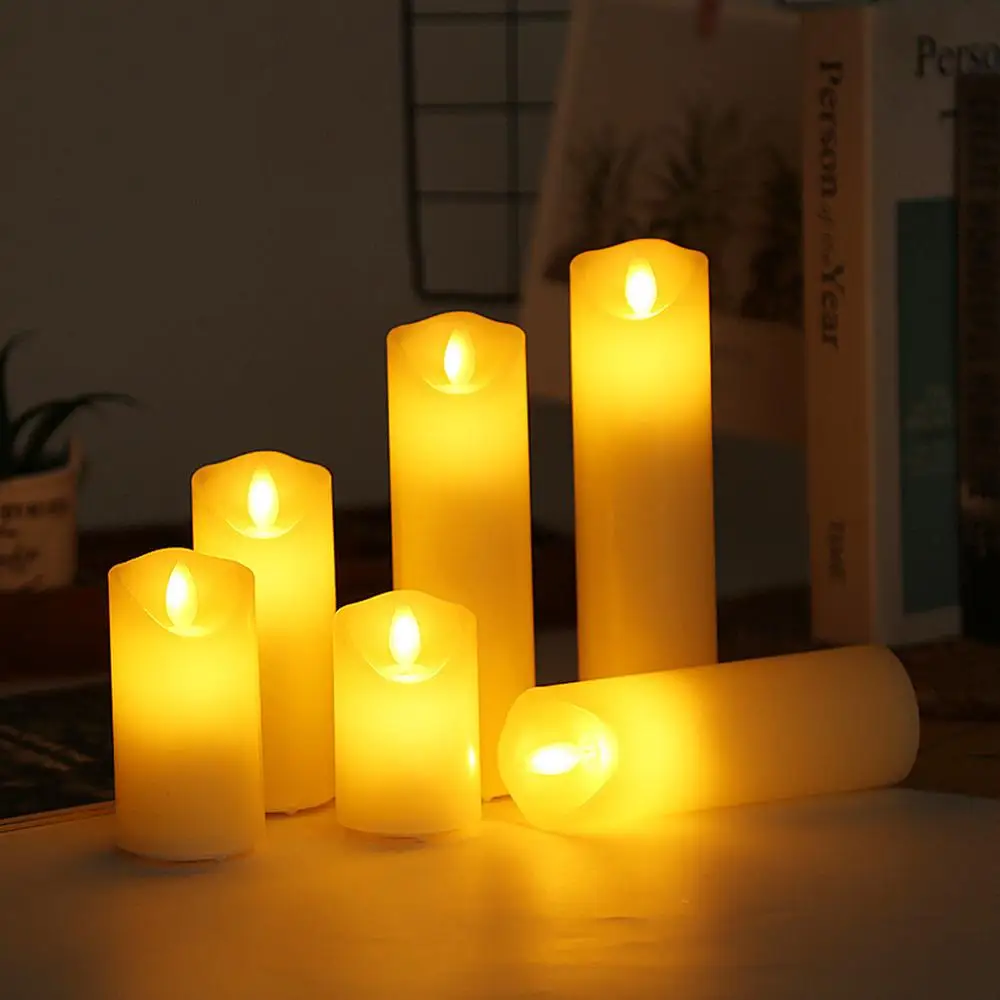 Светодиодный светильник для свечей 1 шт. беспламенный гладкий мерцающий