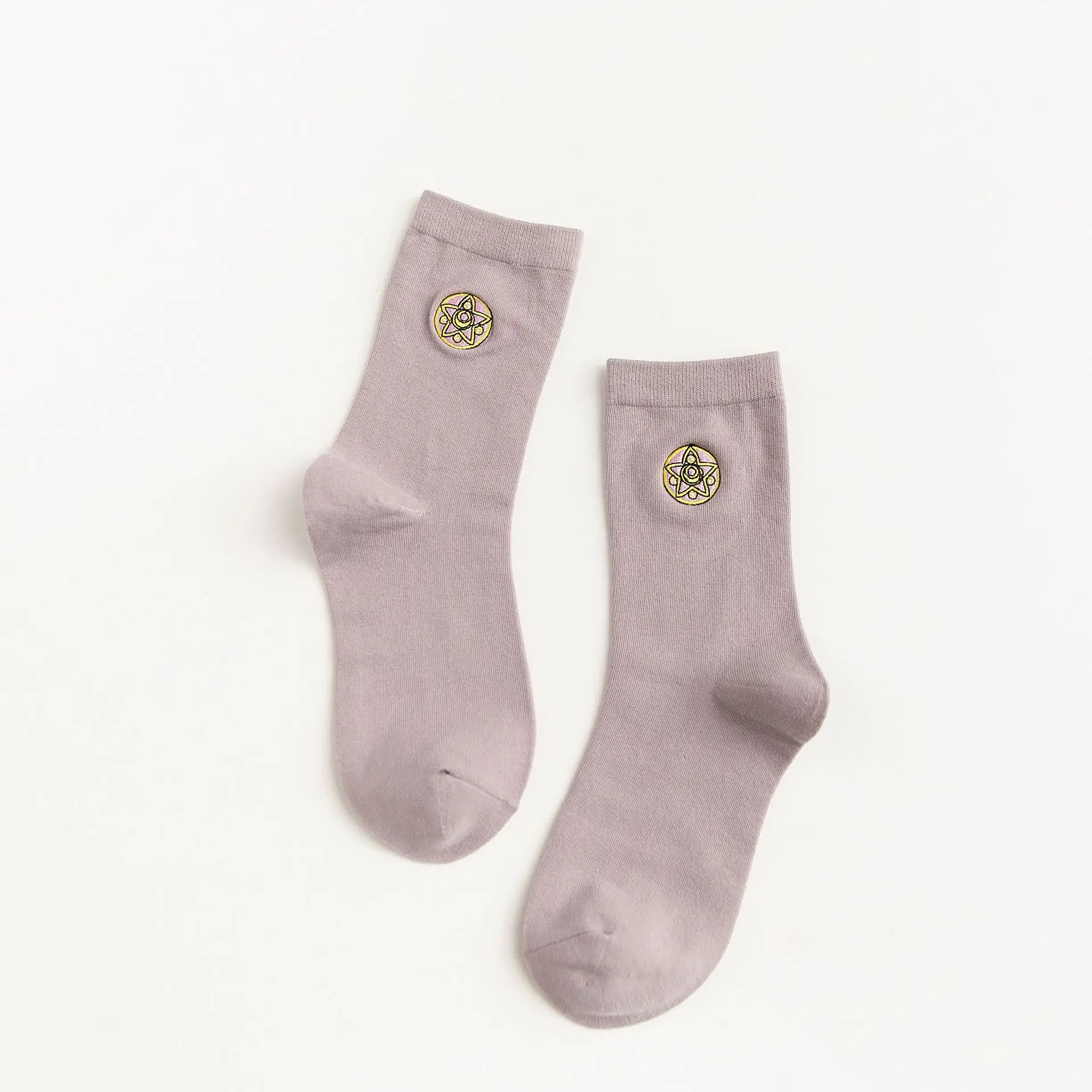 8 Autumn Cute Japanese Harajuku Woman Socks Planet Magic Array Embroidery Long Socks Korean Women Style Kawaii Girls Socks Gifts - Цвет: 8