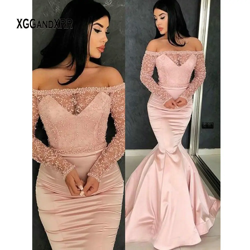 Сексуальное платье с длинными рукавами для выпускного вечера 2021 вечернее