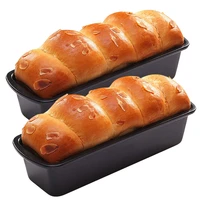 2 pack high quality non stick loaf tin baking tray bread pate pound cake meat loaf baking mold carbon steel 27 6 x 9 5 x 5 9cm