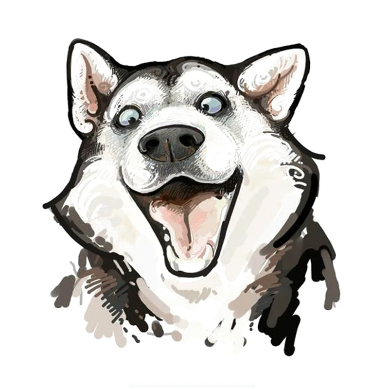

Personalized decoration husky car stickers, off-road diesel vehicles, motorcycle fun auto parts, car fun stickers PVC