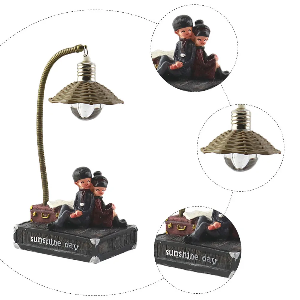 

1Pc Electronic Lamp Girl Birthday Gift Lamp Decor Household Adornment (Coffee)