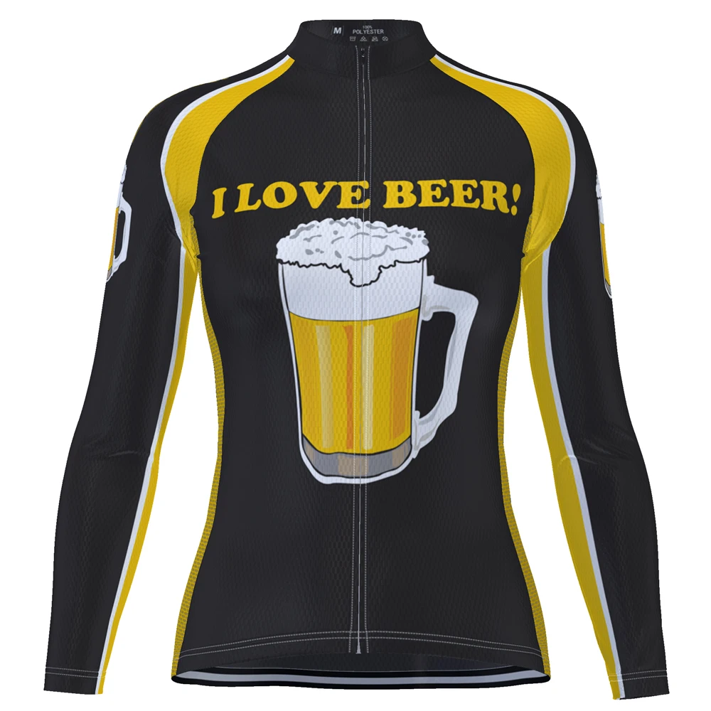 Новая забавная Женская веломайка HIRBGOD с длинным рукавом командная велосипедная