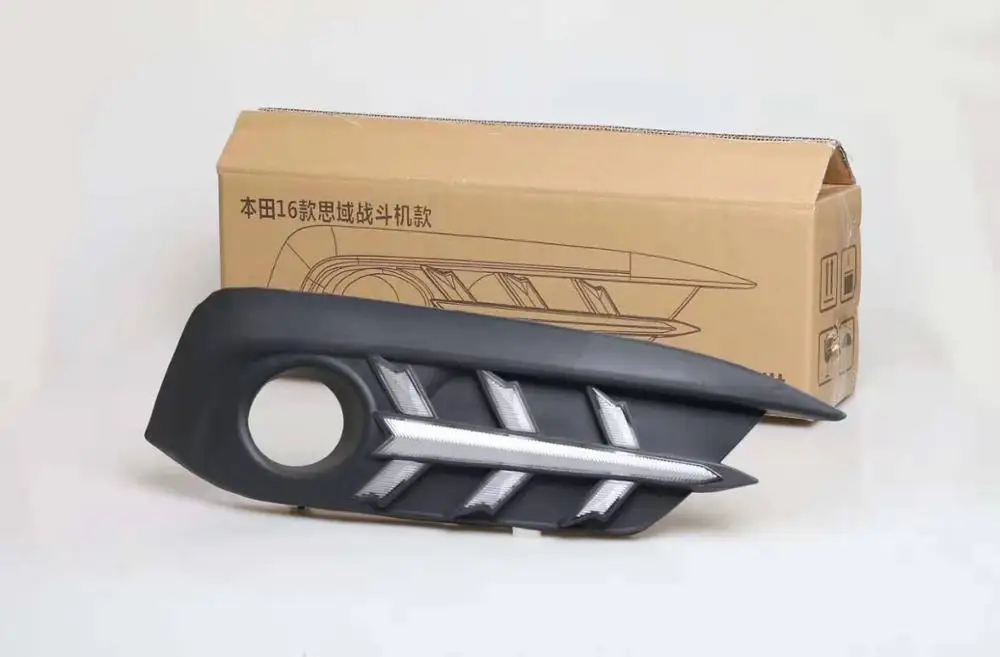 Светодиодный ные дневные хосветильник огни для Honda Civic 2016 2017 2018 противотуманные