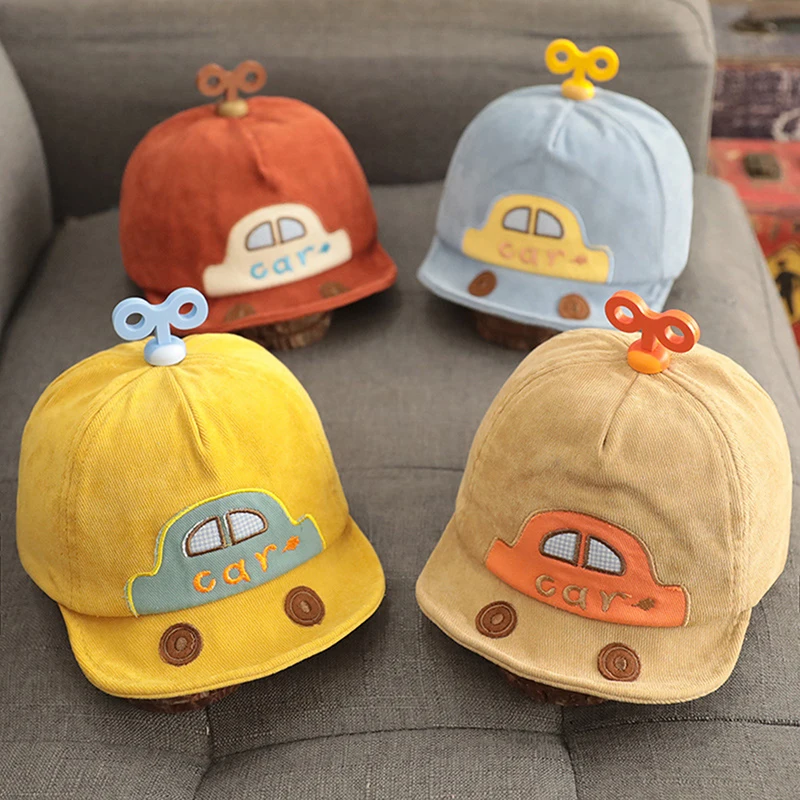 

Children's Baby Hat Autumn Spring New Cartoon Car Soft Brim Caps Cartoon Sunshade Baseball Cap Winter Accessories For Kids