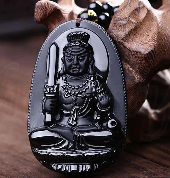 Beautiful jewelry 8 style amulet zodiac signs obsidian pendant real natural gemstone+Sanskrit Bead woven necklace | Украшения и