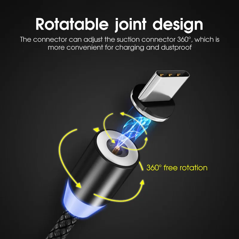 Кабель Micro USB Type C магнитный кабель для мобильного телефона iOS iPhone Xiaomi Android