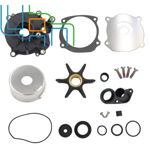 Новый комплект водяного насоса с корпусом для Johnson evinгруб ПРХ (85 300 HP) 18 3390 заменяет