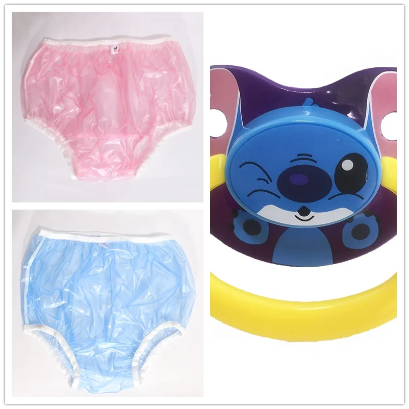 

3pcs abdl adult diaper pvc reusable baby pant diapers onesize plastic bikini bottoms ddlg adult baby new underwear blue diapers