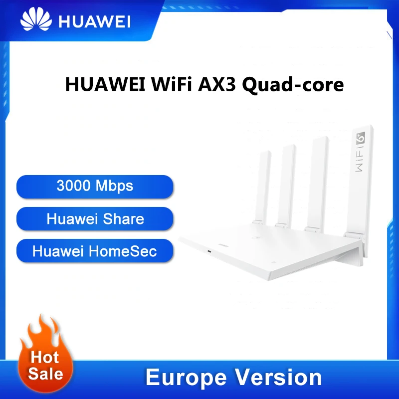 HUAWEI WiFi Router AX3 Pro Quad Core 2.4G 5G Wireless WiFi 6+ Repeater Up to 3000Mbps NFC Multi Router Mesh Networking