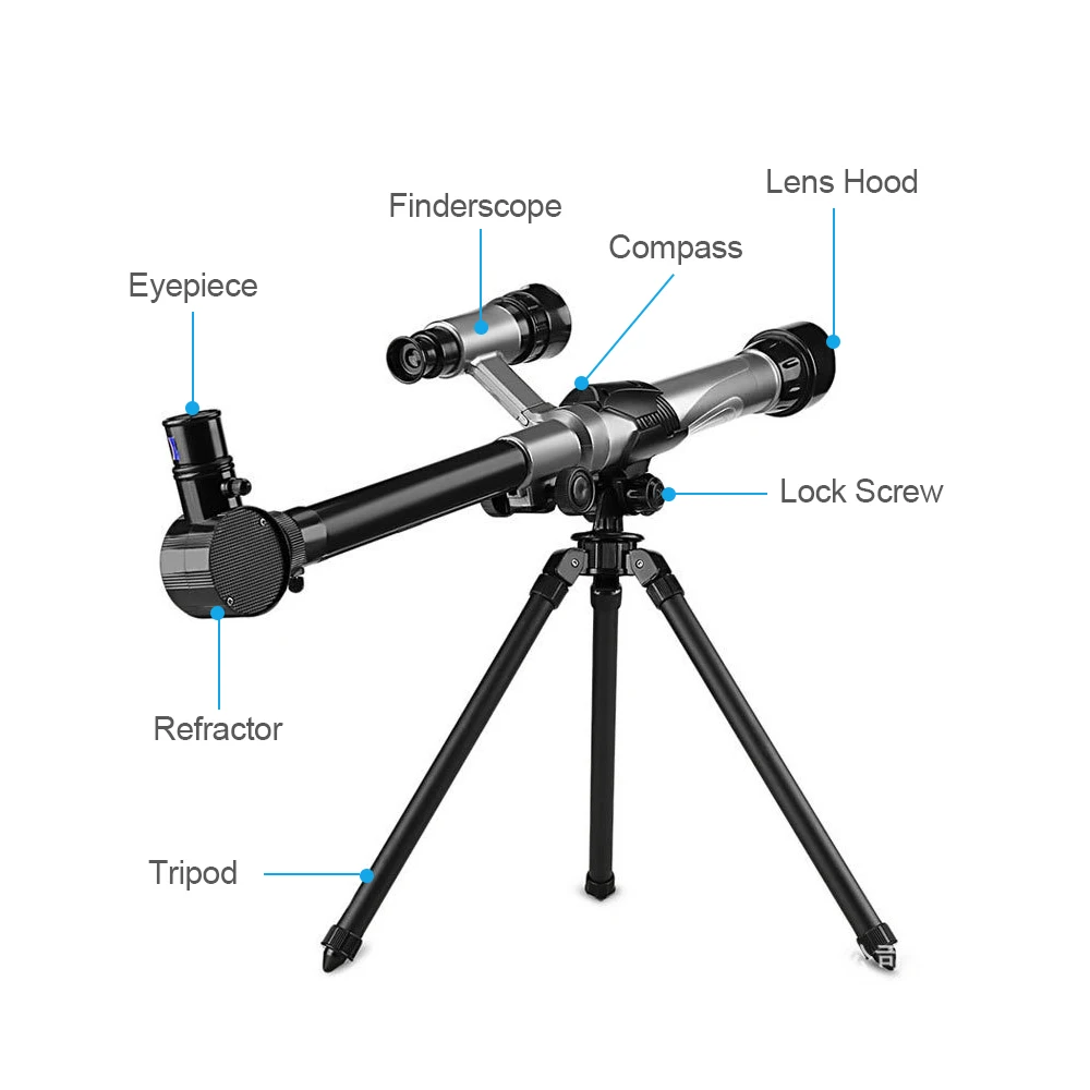 

Kids Telescopes Educational Science Astronomy Telescope Beginners Astronomy Telescope with Tripod Eyepieces Compass Finderscope