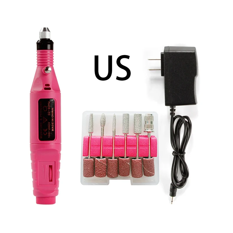 Электрический аппарат для маникюра USB кабель для удаления кутикулы Гель инструмент для ногтей фрезерные сверла шлифовальные фрезы педикюрный станок - Цвет: GJ1451US