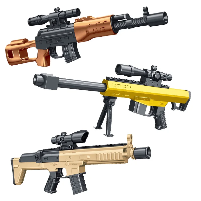 Мини Barrett шрам снайперская винтовка Игрушечная модель пистолета для мальчиков