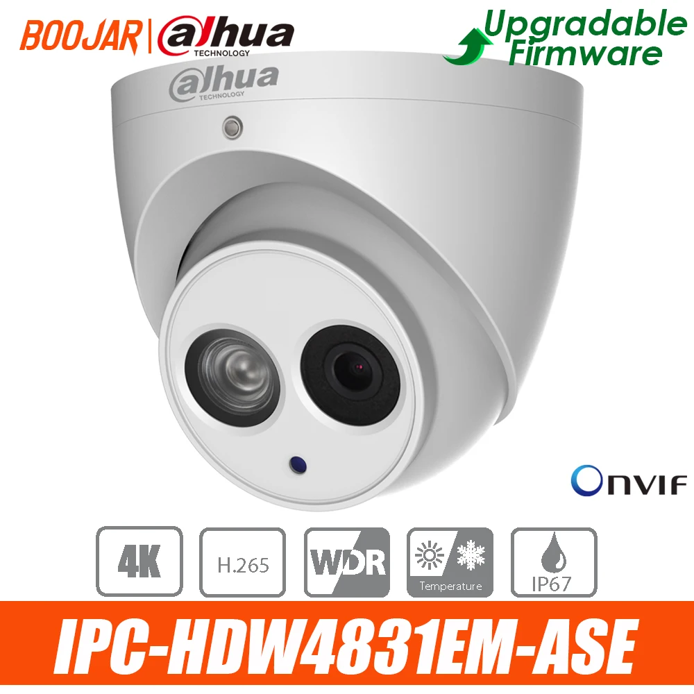 Dahua IPC HDW4831EM ASE металлический корпус H2.65 Встроенный микрофон WDR IR 50 м POE 8 Мп IP камера