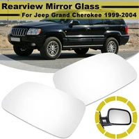 1 pair car left right side rearview wing mirror glass lensheated lens for jeep grand cherokee 1999 2000 2001 2002 2003 2004