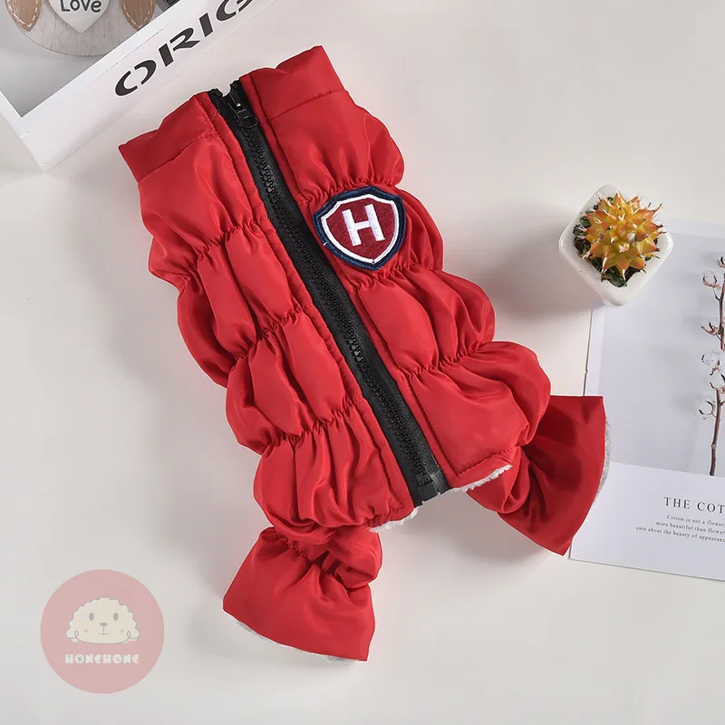 Осенне-зимняя одежда для маленьких собак ветрозащитная куртка с высокой