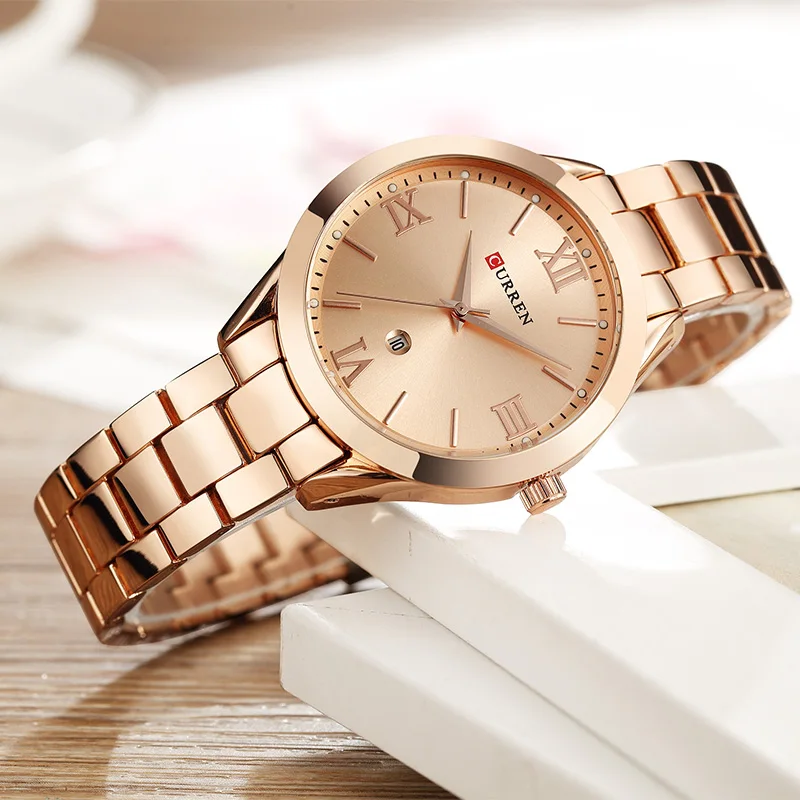 

CURREN Gold Watch Women Watches Ladies Creative Steel Women's Bracelet Watches Female Clock Relogio Feminino Montre Femme