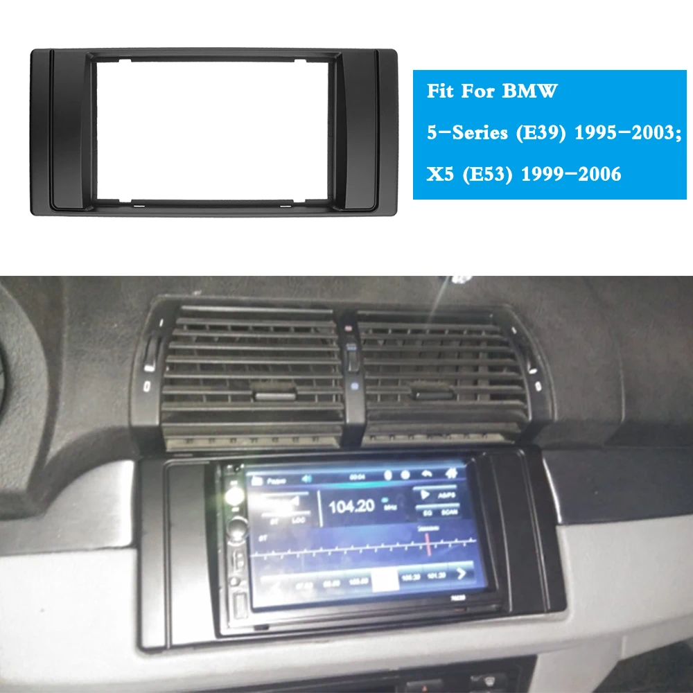 Двойная Din панель Fascia ДЛЯ BMW series 5 E53 E39 стерео радио DVD рама с жгутом проводов