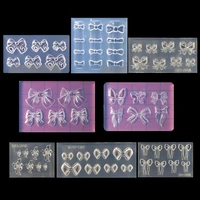 3d carving silicone nail mold stamping template bowknot pattern diy uv gel acrylic crystal