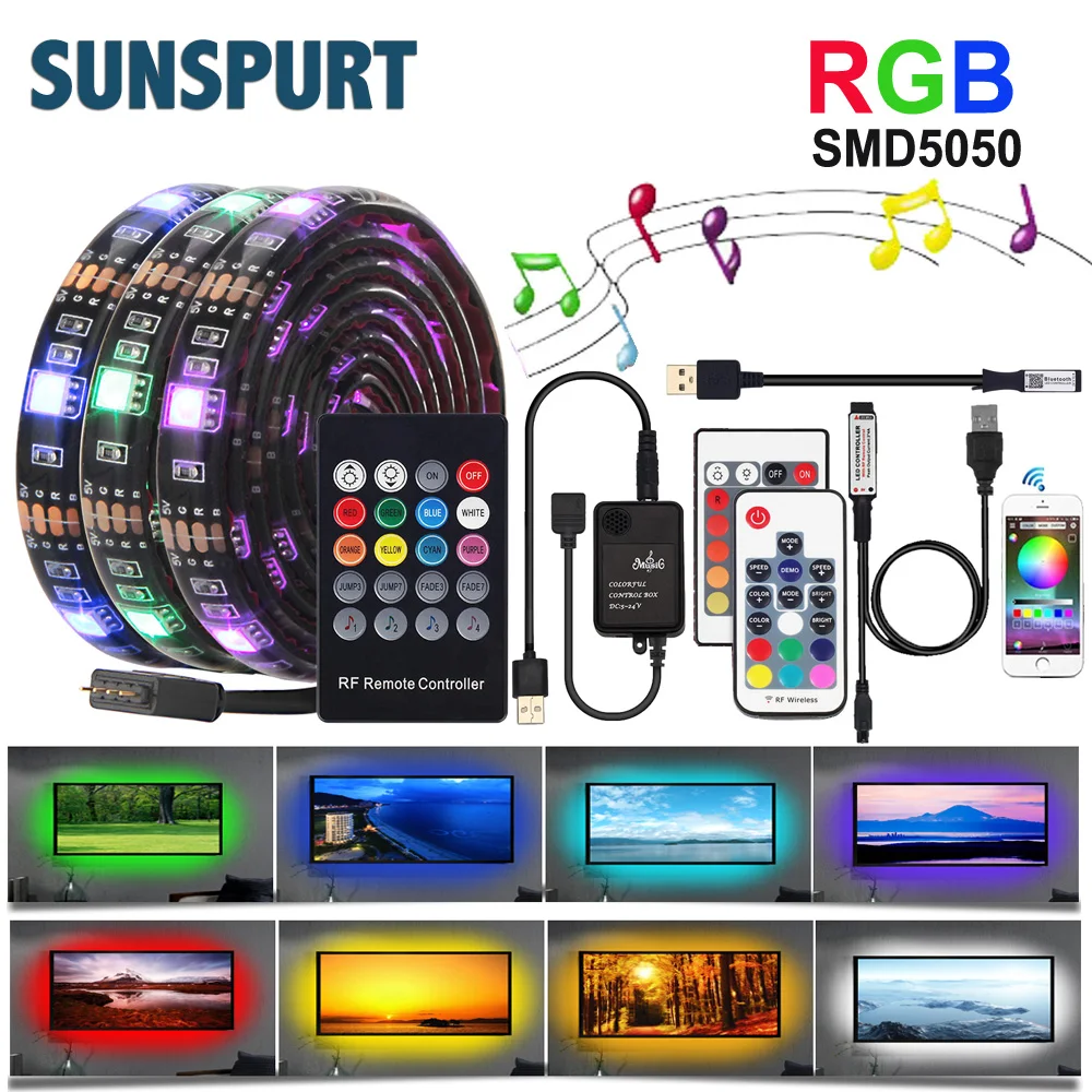 

SUNSPURT светодиодная лента 5050 RGB 1-5 метров
