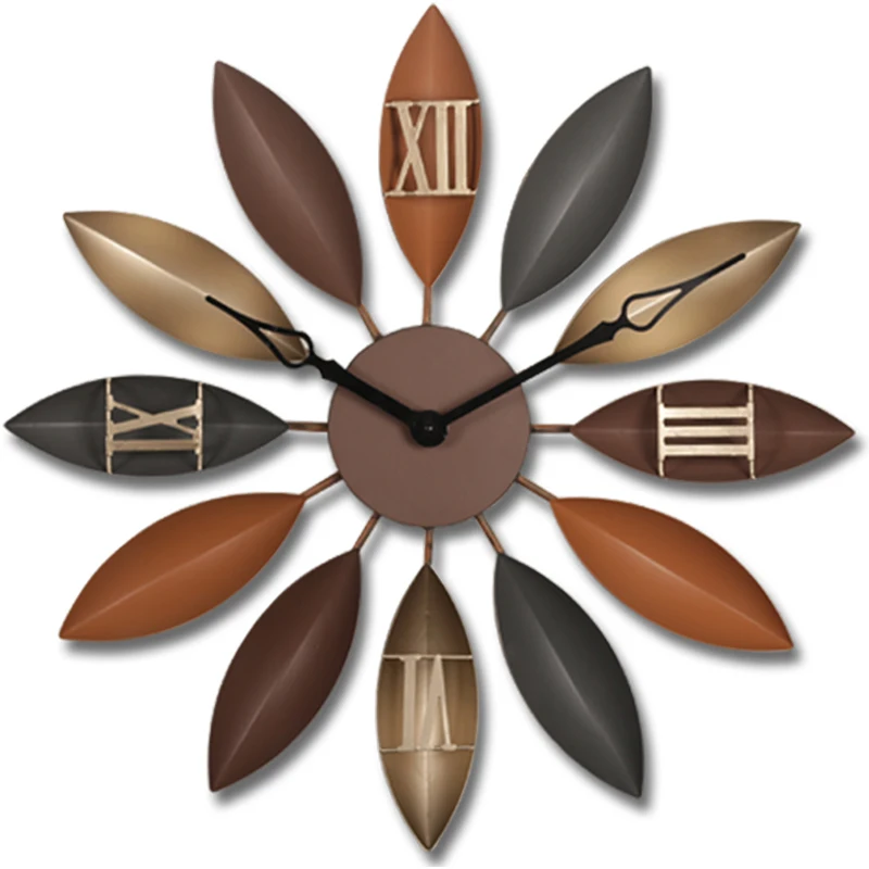 Металлические большие 3d настенные часы современный дизайн гостиная ретро