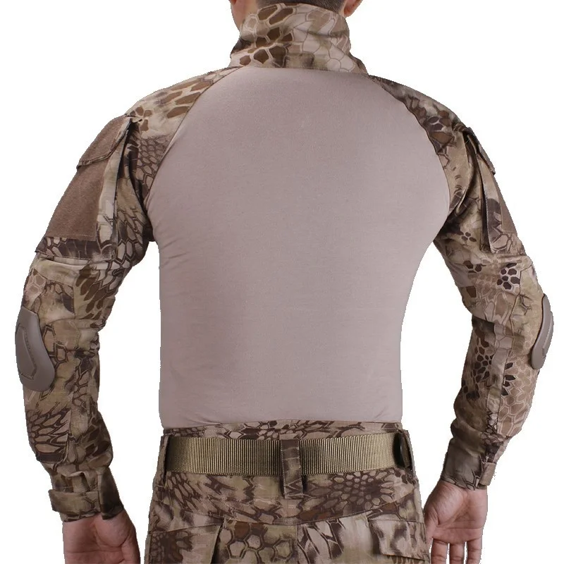 

G2 Kryptek Highlander Camouflage Tactical T Shirt Military BDU Army Shirt Men Quick Dry Camo Airsoft Hiking Hunting Shirts